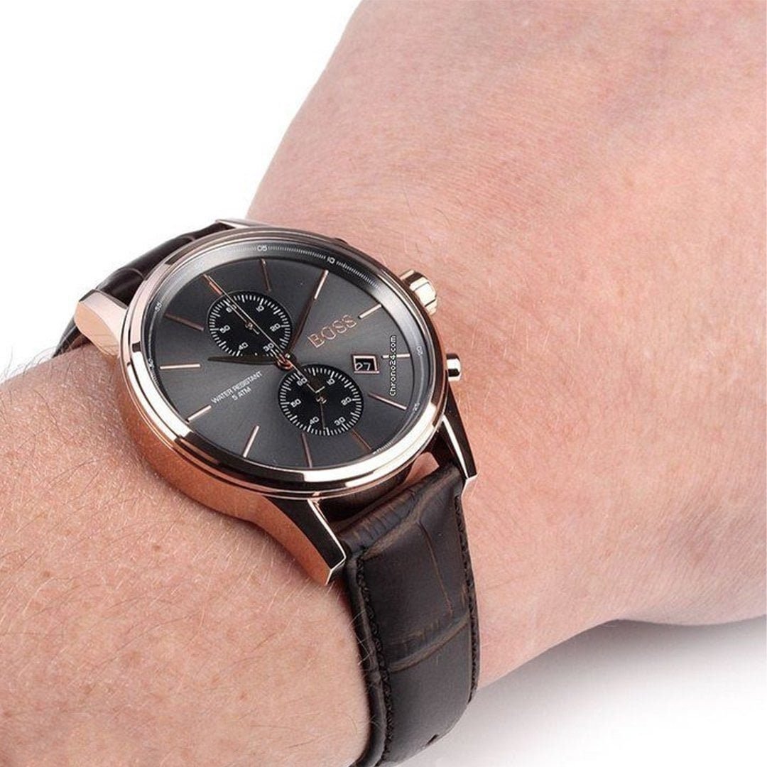 Montre Homme HUGO BOSS – éclat contrôlé – Originale Idée Cadeau pour toutes les occasions à Casablanca, Rabat et partout au Maroc – Montres de Luxe Montre Homme HUGO BOSS – éclat contrôlé – Image 2