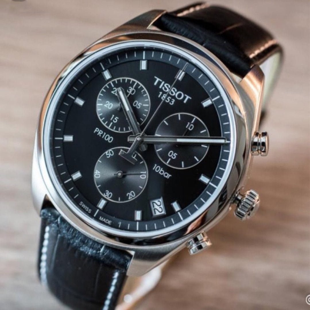 Montre Homme TISSOT 1853 – Cuir noir – Originale Idée Cadeau pour toutes les occasions à Casablanca, Rabat et partout au Maroc – Montres de Luxe Montre Homme TISSOT 1853 – Cuir noir – Image 3